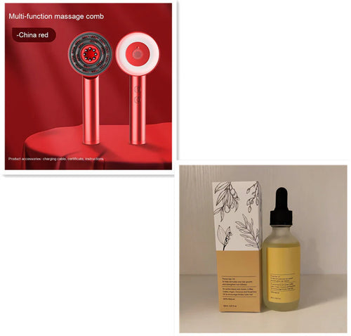 Brosse de massage capillaire électrique 2 en 1 avec Distributeur d'huile